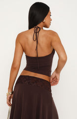 Cool Chaos Halter Top Chocolate