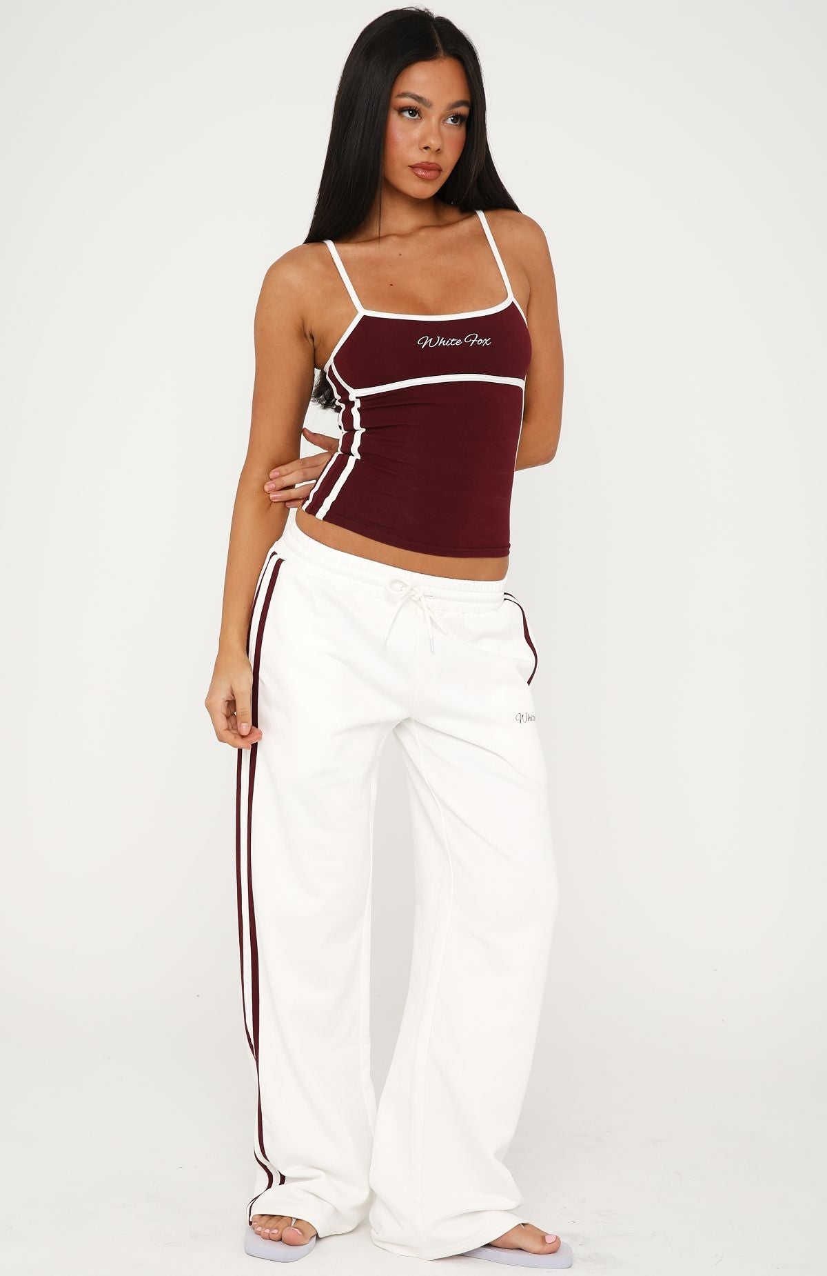 Breaking Your Heart Singlet Top Burgundy