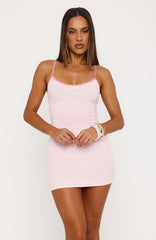 Keep Chill Mini Dress Baby Pink
